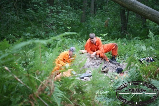 Die Grabungsstelle in den Wldern Brandenburgs