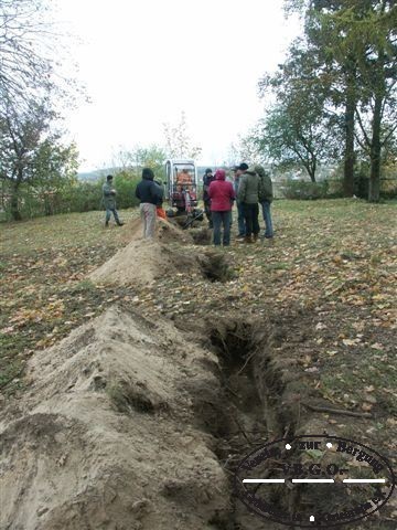 Sondierungsgrben werden gezogen